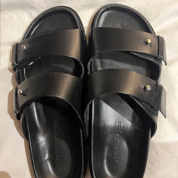 Jenni Kayne Double Strap Black Sandals - Picture 8 of 16